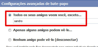 Facebook bate papo