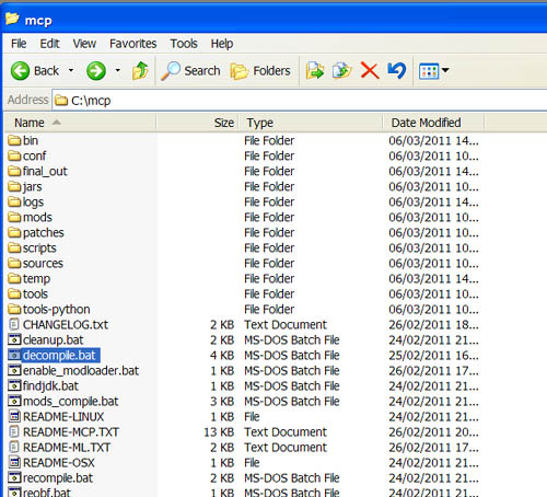 Ok, now we've got the full original Minecraft source code! Its saved in the MCPsources folder. E.g.