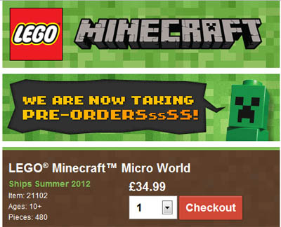 Minecraft lego set - Micro World Website