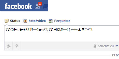 Tutorial - Como usar musical nota, de coração, e rosto sorridente - Facebook icones