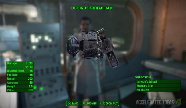 Lorenzo's Artifact in-game