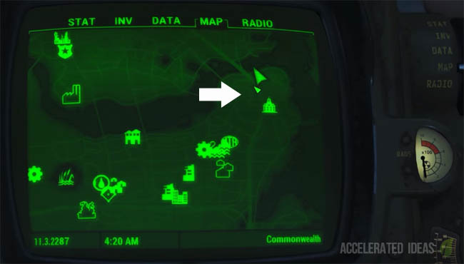 Shem Drowne's Sword grave map location