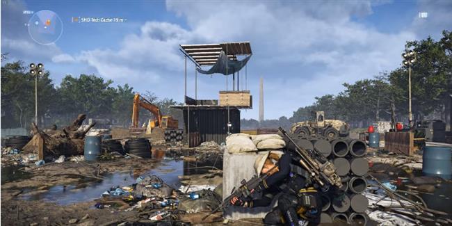 Hut location shown during daytime