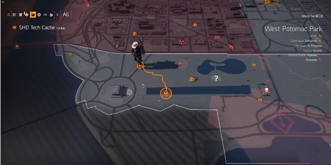 Map showing new marker with moon icon