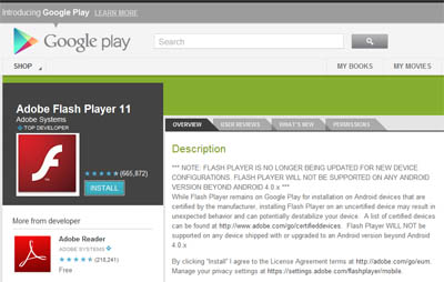 Android Flash Player removed from store - How to download Flash player now?