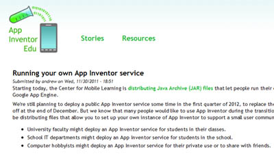 New MIT Android App Inventor available to download