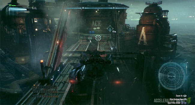 Batmobile crushing wall