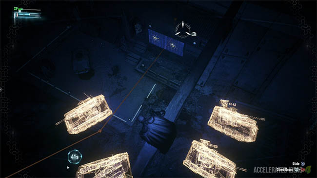 view from above showing control room