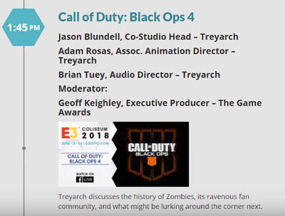 Black Ops 4 live event at E3 Coliseum