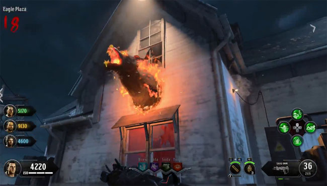 Eagle Plaza dog head location