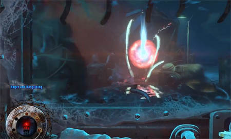 Red and blue portal/orb in docks