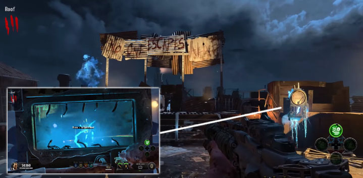 Unlocking PaP by shooting meter near electric chairs