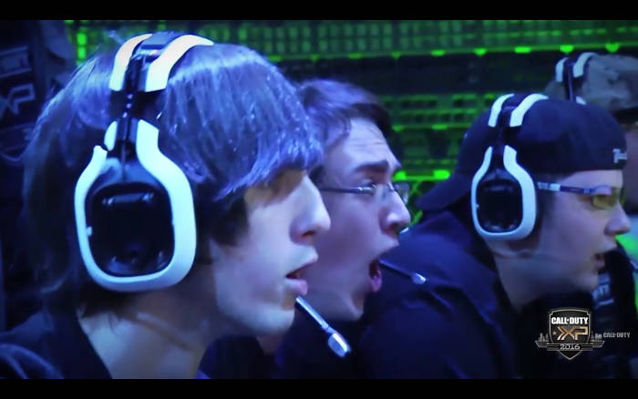 Gamer wearing headset during World Championships