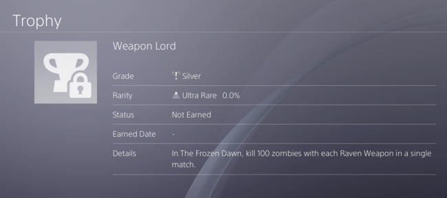 Weapon Lord trophy