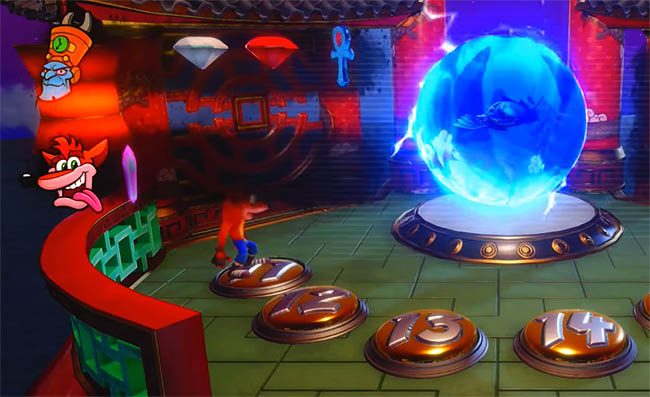 Warp Room showing Red gem