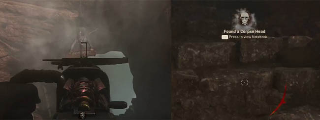 Hanging body and corpse head inventory part