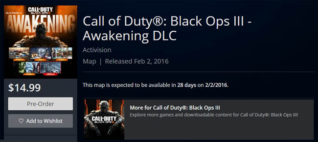 DLC 1 on PS Store
