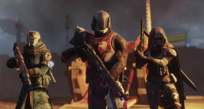 Trailer screenshot showing the three character classes