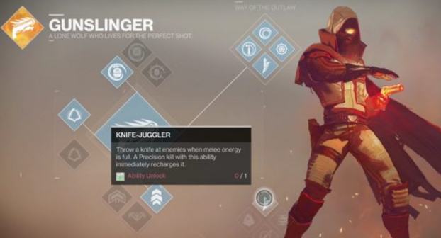 Hunter subclass node shown as Ability Upgrade