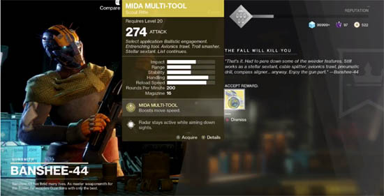 MIDA exotic rewarded