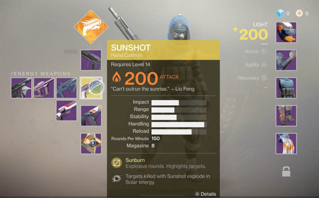 Sunshot exotic