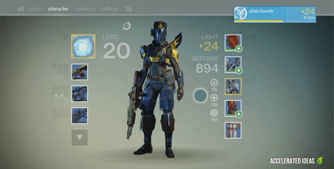 Fully upgraded blue armour