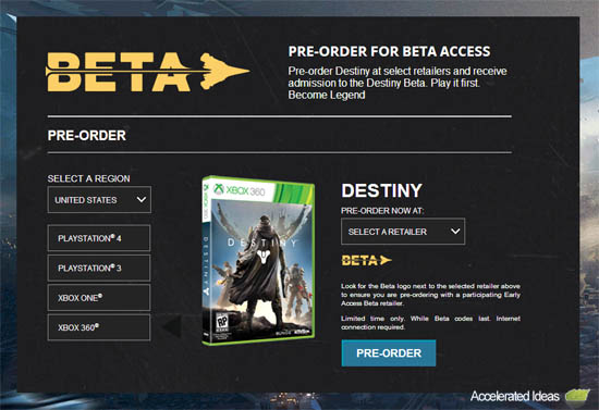 Destiny - Beta keys