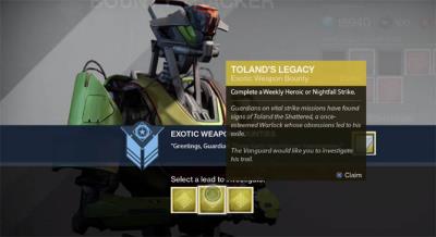 Destiny - How to get the Exotic Bounty