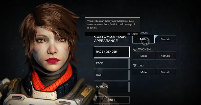 Character face creation