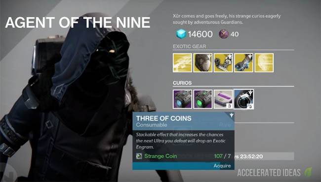 Destiny The Taken King - Best Way to Use Three of Coins (Exotic Exploit)