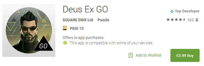 Deus Ex Go app