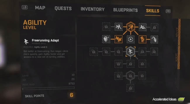 Dying Light - Skill Trees (Power, Agility and Survivor) | Accelerated Ideas