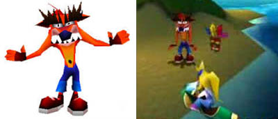 Fake Crash in the original Crash Bandicoot games