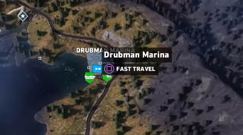 Drubman Marina shop shown on map