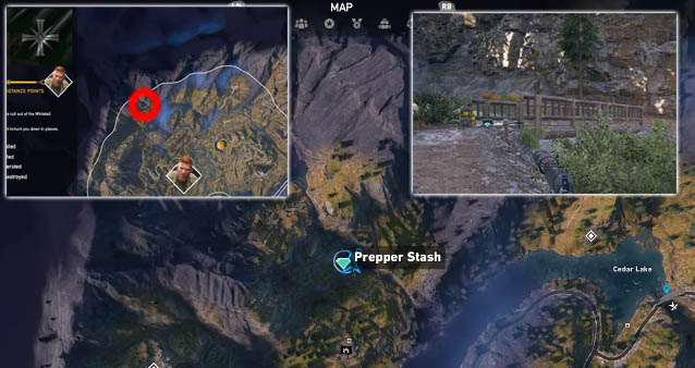 Mayday - Jacob's Region Prepper Stash map