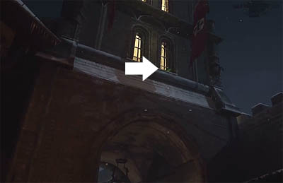 Coloured top on roof