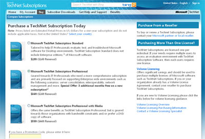 Get a free TechNet Professional Subscription 