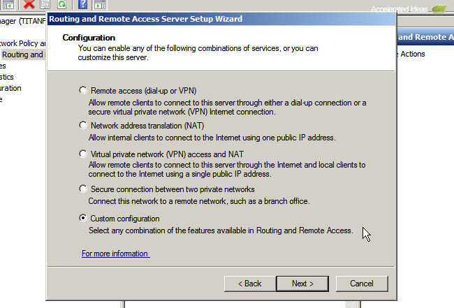 Custom configuration