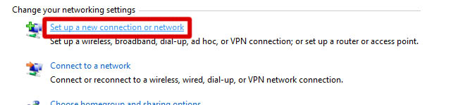 new connection or network