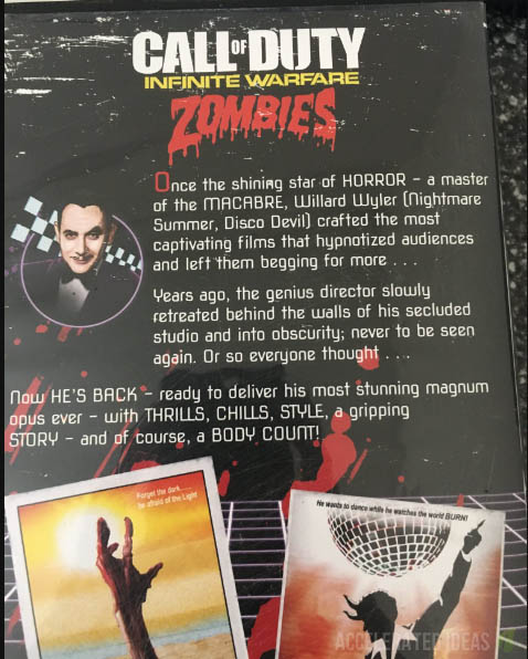 Infinite Warfare zombies VHS tape (backs side