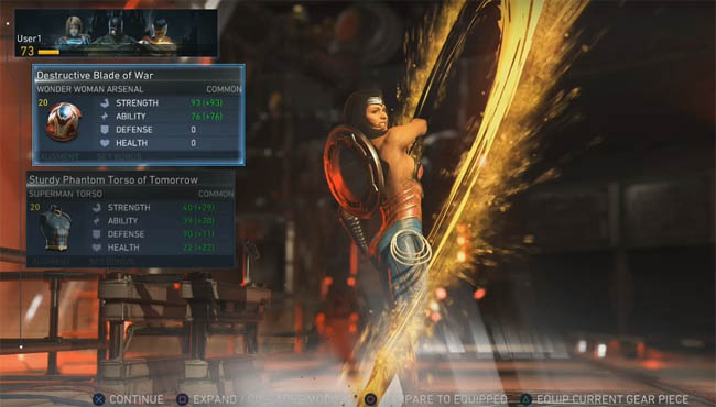 Example post-fight rewards