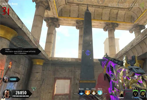 Blue symbol on obelisk