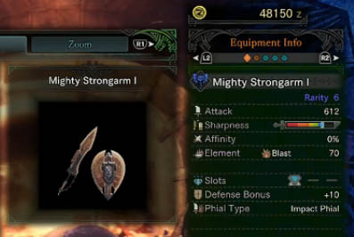 Screenshot of armour piece with Jewel slot