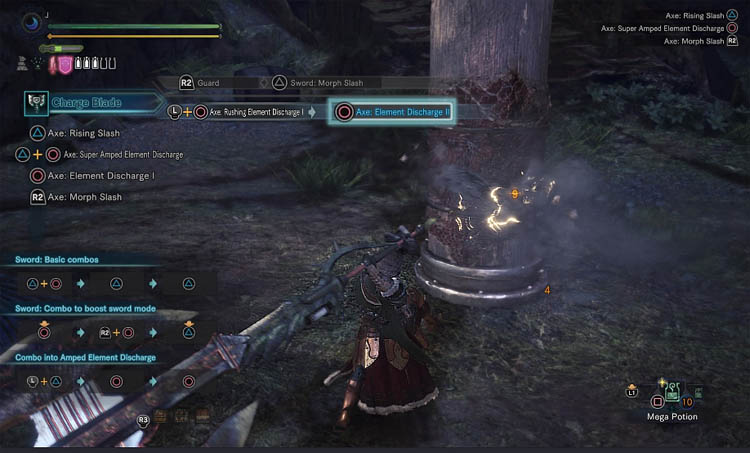 Charge Blade swinging axe Amped attack