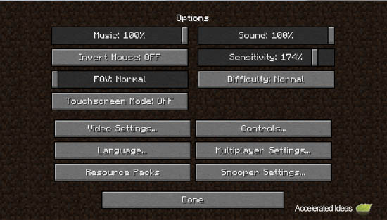 Minecraft 1.7 - Old Controls Menu