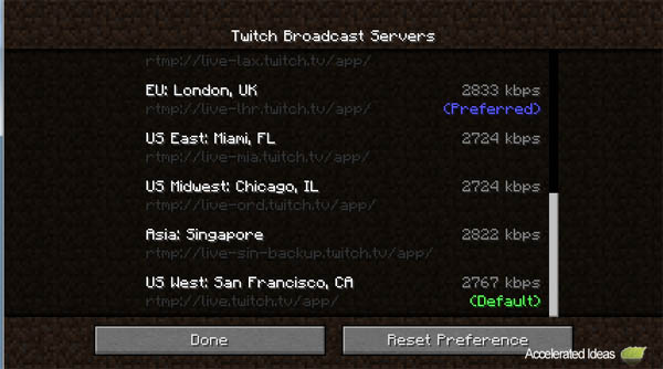 Minecraft 13w47a - Broadcast Server List