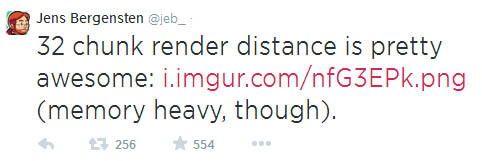 Jeb tweet about render distances