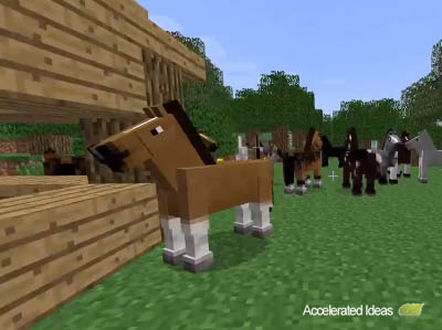 Minecraft 1.6 - How to Ride Horses? Including Crafting the Saddle