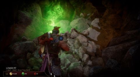 Lower Pit - blocked rubble