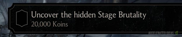 Hidden stage fatlity achievement